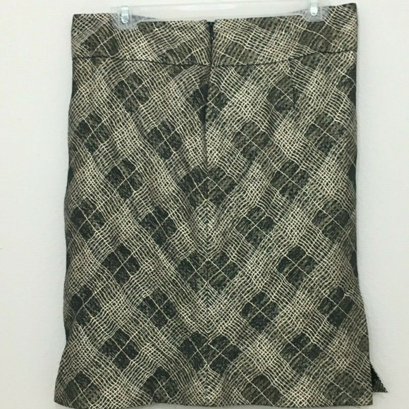 The Limited Dresses & Skirts - The Limited Grey Black Metallic Plaid Casual Short Pencil Skirt Womens 6 Dress